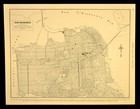 Vintage San Francisco Map City Street Map Original Atlas 1940s