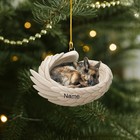 Personalized German Shepherd Dog Sleeping Angel Wings 2d Flat Xmas Ornament