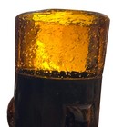 3 5 Inch Hand Blown Vintage Shot Glass W metal Wrap Square  Circle  Triangle