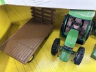 Vintage 1994 Ertl 1 32 John Deere Hay Baling Set  6400 Tractor Baler Wagon Bales