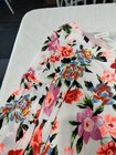 Women   s Bright Colorful Floral Tunic Lined Bell Sleeve Size Medium Short Dress