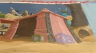Vintage Fat Albert Animation Cel Background Panoramic Production Art Tv Show