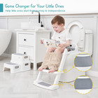 Potty Training Toilet Seat With Step Stool Ladder  Toddler Kids Potty Seat For B