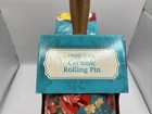 The Pioneer Woman Vintage Floral Ceramic Rolling Pin W acacia Wood Handles New
