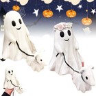 Goblin And Ghoul Ghost Walking Dog Halloween Figurine Spooky Ghost Dog Desk Deco