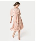 Unique Vintage 1930s Style Antique Rose Dewitt Day Flapper Dress - Small