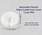 Toa Washable Flannel Fitted Cradle Head Rest Massage Face Pillow Cover 12 pkg