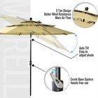 6 Piece Patio Table Chairs Set With Umbrella Outdoor Garden Dining Furniture Set