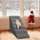 Dog Stairs 6-step 30-36 Inches 30d Foam Grey For Beds 32-36 Inches