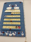 Vintage Wood Perpetual Calendar Blue Ribbon Goose 90s 80s Granny Core Complete  
