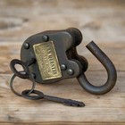 San Quentin Death Row Prison Cast Iron Lock With Brass Tag   Keys     2 5  X 1 5 