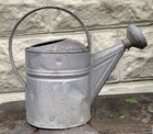 Vintage Galvanized Metal Watering Can 6 Quart With Spout Farm Ranch Garden Old