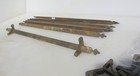 Antique Brass Stair Rods X8   Clips X16 Victorian Vintage Gothic 22 l