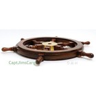 Ship s Steering Wheel 36  Rosewood Solid Brass Hub Nautical Boat Wall Decor New
