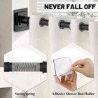 Matte Black Shower Curtain Rod 31-79 Inches With Holders  Stainless Steel Shower
