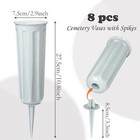 Cemetery Vases Plastic Memorial Flower Vases With Spikes For Grave Cemetery D   