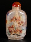 Fine Inside-painted Rutilated Crystal Snuff Bottle     Goldfish Motif