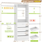 Used-very Good 4-9ft Walk-in Closet Organizer With Drawer And Hanging Rods White