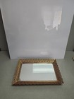 Vtg Gold Tone Filigree Hollywood Regency Style Dresser Top Vanity Mirror