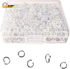 1000 Pcs Silver Plated Jump Rings Split Rings Circle Clasp Connecting Rings Jew