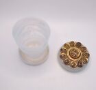Vtg Collapsible Travel Purse Cup Gold Tone Alexander Iii Coins Metal Top Rare