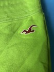 Nwt Y2k Hollister Green Fleece Cropped Sweatpants Joggers Women s Medium Cotton 