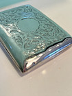 Solid Sterling Silver Embellished Cigarette Case 1917 Blank Unengraved 50g 