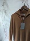 Everlane Sweater Women Small Brown The Luxe Merino Half Zip Camel Tawny Tan Yak