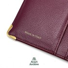 Cartier Passport Holder Burgundy Leather Travel Wallet Made In Italy L3001332