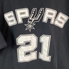 San Antonio Spurs Tim Duncan  21 Jersey Style Black Men   s Adidas T-shirt Size Xl