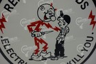 Reddy Kilowatt Knife Safety Power Electric Light Company Large 12  In Diameter 