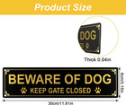2 Pack Beware Of Dog Signs Fade Resistant 11 81x3 15inch Keep Gate Closed Sign 