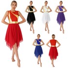 Women Liturgical Praise Lyrical Dance Dress Sleeveless Worship Dress Costume
