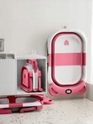 Wuh66-ubravoo Newborn Baby Bath Tub With Drain Hole  Foldable Toddler Ba