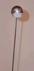 Antique Murano Art Glass Eye Hatpin Green Foil Victorian 10  Long Hat Pin