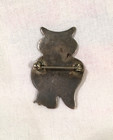 Owl Brooch Southwestern Silver Turquoise New Mexico Made Handmade Rare Vintage  