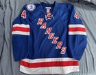 New York Rangers Game Used Home Opener Jersey Clendening 90th Patch 10 13 2016