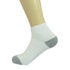 3-12 Pairs Ankle Quarter Crew Mens Socks White 2 Tones Cotton Size 9-11 10-13