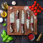 5-piece Hand Forged Damascus Steel Chef Knife Set     Kitchen   Bbq Cooking Knives