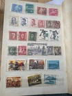 Worldwide Used Stamp Collection Lot In Album Pages Switzerland  Denmark  Norway