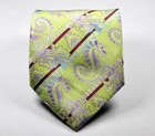 Classic New Paisley Green Purple Blue Jacquard Woven Silk Men s Tie Necktie