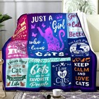 Cute Cat Blankets For Cat Lovers3d Prind Pet Kitten Blankets And Throwsfunny Cat