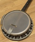 Vintage Tenor 4 String Archtop Banjo W  Resonator Back W  New Waverly Tuners