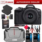 Canon Eos R50 Mirrorless Camera Black   18-45mm Is Stm Lens Kit Essential Bundle