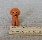 Dollhouse Miniature Apricot Puppy Dog Furred 1 12 Scale Artisan Ter Handmade