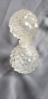 Perfume Bottle Clear Diamond Cut Glass    G