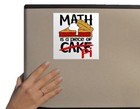 Math Is A Piece Of Pi Cake Joke Funny Kitchen Fridge Refrigerator Magnet D  cor