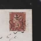 Gb Qv 1d Penny Red Sg8m 1843 Eb Maltese Cross Number  4 In Mx On Cover