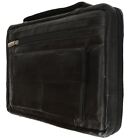 Black Genuine Leather Bible Organizer Book Cover Large Carrying Case New