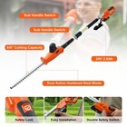 20v Cordless Hedge Trimmer Telescoping Pole Hedge Trimmer 18 Inch Blade